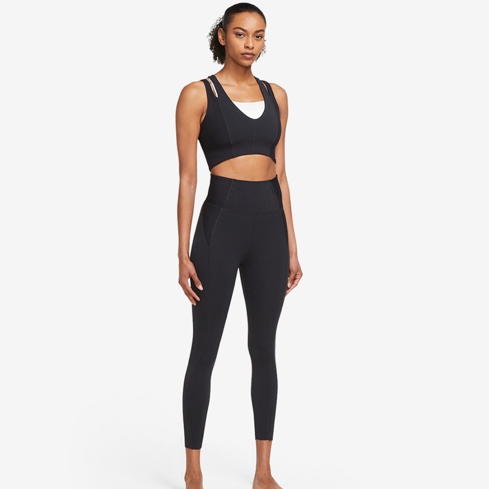 Nike - Black Dri-FIT Yoga Luxe Skinny Jumpsuit Activewear